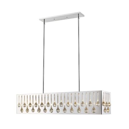 Z-Lite Oberon 7 Light Island/Billiard, Chrome+ Crystal 453-43CH